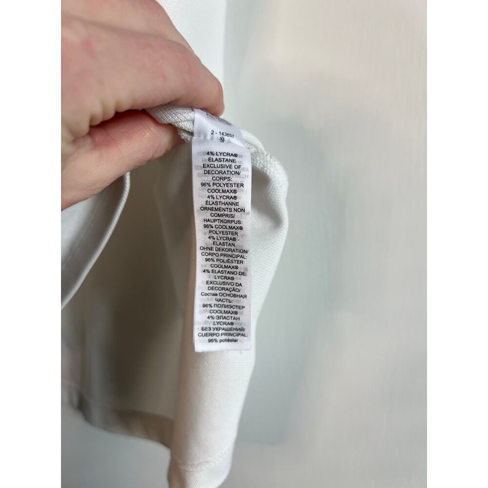 Tory Sport TECH PIQUÉ SLEEVELESS POLO White Sz XL - Picture 7 of 8